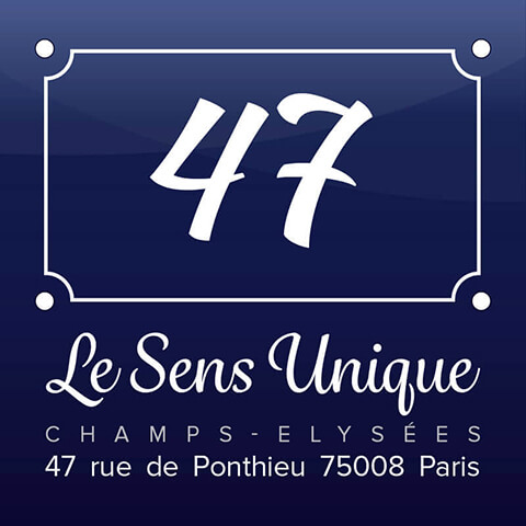 Restaurant Sens Unique Paris 47, rue de Ponthieu Téléphone : +33 (0)1 43 59 76 77